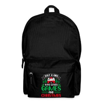 Just a girl who loves games and christmas - Rucksack - Schwarz - Vorne