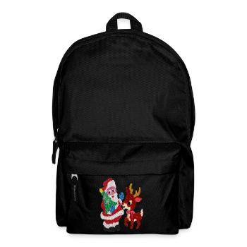 Christmas Santa Rudolph Vintage Melted Plastic - Rucksack - Schwarz - Vorne