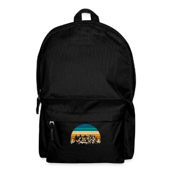 Wildlife Trees Outdoors Nature Retro Forest - Backpack - black - Front