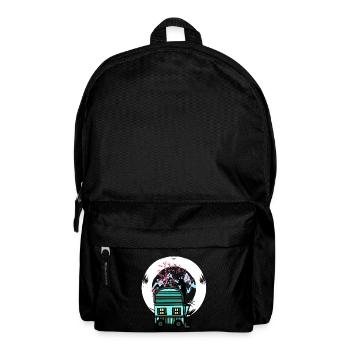 Bauwagen Naturfreund Freizeit Frühling Natur Alm - Rucksack - Schwarz - Vorne