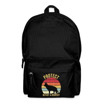 Polizist Polizeihund Vintage - Rucksack - Schwarz - Vorne