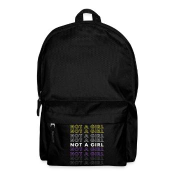 Not A Girl Nonbinary Pride Gift Christmas Present - Rucksack - Schwarz - Vorne