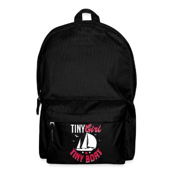 Little Girl Small Boat Sailing School Baltic Sea - Backpack - black - Front