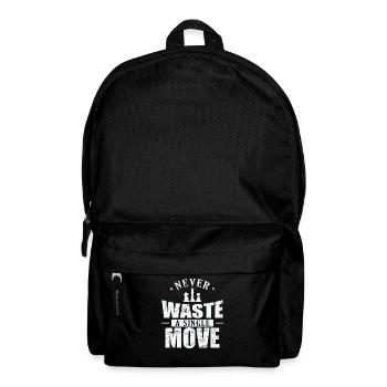 Never Waste a Single Move Chess Brain Teaser - Backpack - black - Front