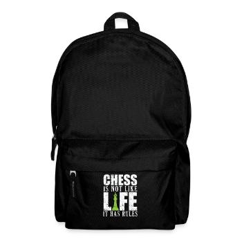 Chess is not like Life it has Rules Schach - Backpack - black - Front