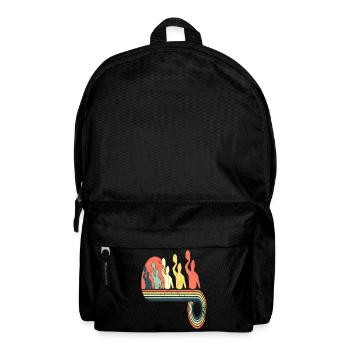 Water Polo Male Player Retro Vintage Rainbow - Rucksack - Schwarz - Vorne