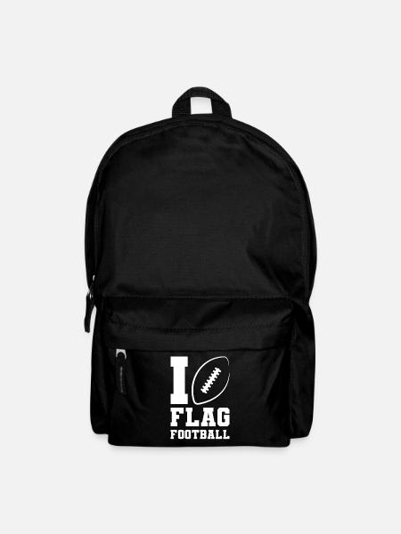 I love Flag Football Player Ball Team - Backpack - black