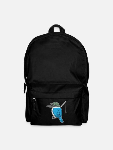 Eisvogel Angler Angelrute Angeln - Rucksack - Schwarz