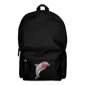 Dolphin scarf - Backpack - black - Front