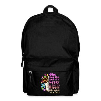 Hippie Peace Groovy Flowerpower Boho Woodstock - Sac à dos - noir - Devant