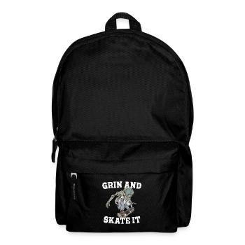 Grinsen und skaten - Rucksack - Schwarz - Vorne