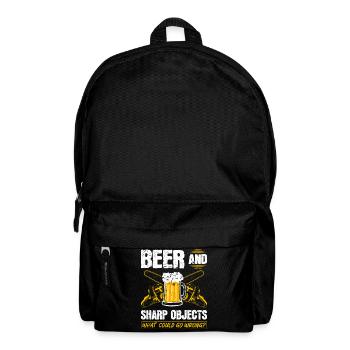 Beer Sharp Objects What Could Go Wrong Chainsaw - Rucksack - Schwarz - Vorne