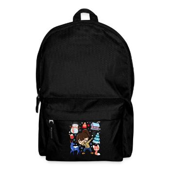 Spotted Girls Snow Deer Winter Temperate - Backpack - black - Front