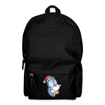 Pinguin Weihnachten Schlafen Schlaf Ausschlafen - Rucksack - Schwarz - Vorne