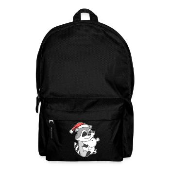 Raccoon Christmas Sleep Sleep Sleep - Backpack - black - Front