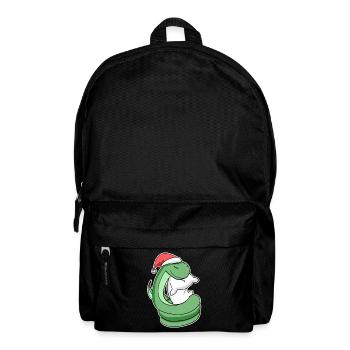 Schlange Weihnachten Schlafen Schlaf Ausschlafen - Rucksack - Schwarz - Vorne