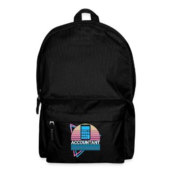 Comptable Calcul Comptabilité Rétro - Sac à dos - noir - Devant