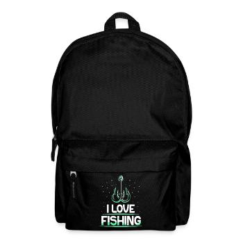 I Love Fishing Anglers Fishermen Fishing Fishing - Backpack - black - Front