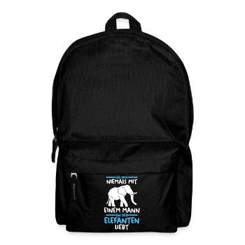 Dickhäuter Rüsseltier Elefant - Rucksack - Schwarz - Vorne