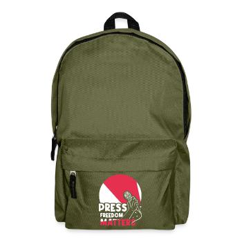 Press freedom is important Press freedom matters - Backpack - olive green - Front