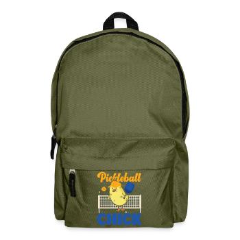 Pickleball Cute Chicken Girl - Backpack - olive green - Front