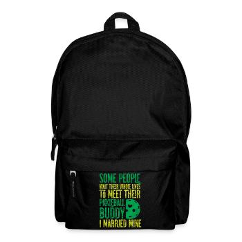 Pickleball Husband Wife Marriage - Rucksack - Schwarz - Vorne