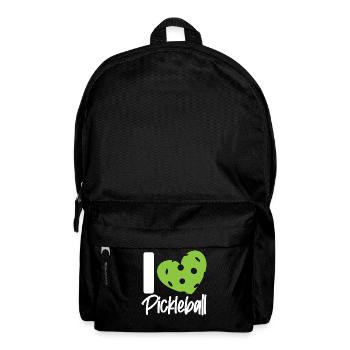Pickleball Heart I Love Pickleball - Backpack - black - Front