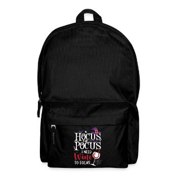 Hocus Pocus I Need Wine To Focus - Rucksack - Schwarz - Vorne