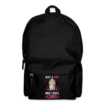 Juste une fille qui aime les vaches - Sac à dos - noir - Devant