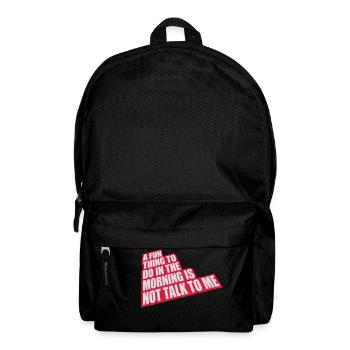 not talk to me - Backpack - black - Front