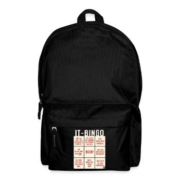 IT Support Bingo Service Desk IT Helpdesk Sysadmin - Rucksack - Schwarz - Vorne