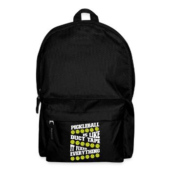 Pickleball Pickleball Is Like Duct - Backpack - black - Front