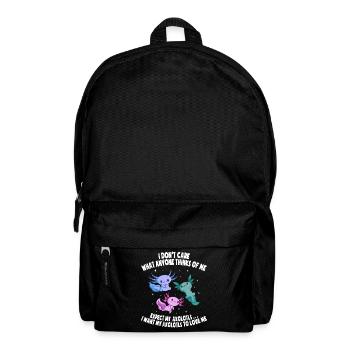 Axolotl Mexican sea salamander amphibians - Backpack - black - Front