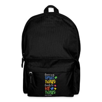 Learning small Things lead To Big Things - Backpack - black - Front
