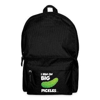I Run On Big Pickles - Rucksack - Schwarz - Vorne