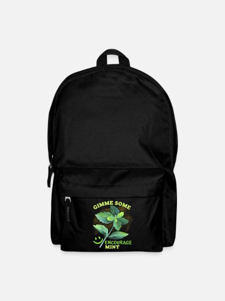 Pfefferminz, Minze lustiger Peppermint-Spruch, Pun - Rucksack - Schwarz