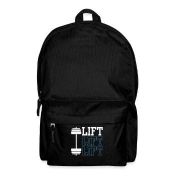 Lift Workout Gewichtheber Gym Gewichtheben - Rucksack - Schwarz - Vorne