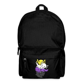 Nichtbinärer Stolz Kawaii Axolotl Haufen Nichtbinä - Rucksack - Schwarz - Vorne