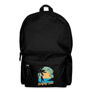 Surfender Vater Surfing Surfen Surfbrett Surfer - Rucksack - Schwarz - Vorne