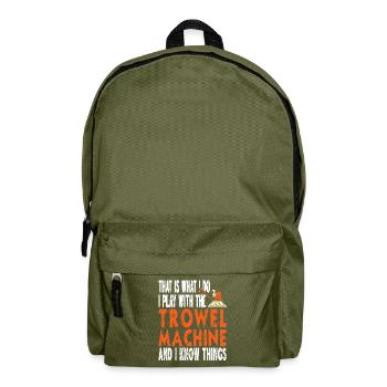 Concrete construction design for construction workers and construction site - Backpack - olive green - Front