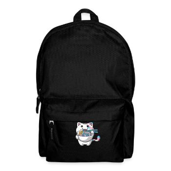Transgender Stolz Kawaii Katze Ramen Nudeln Trans - Rucksack - Schwarz - Vorne