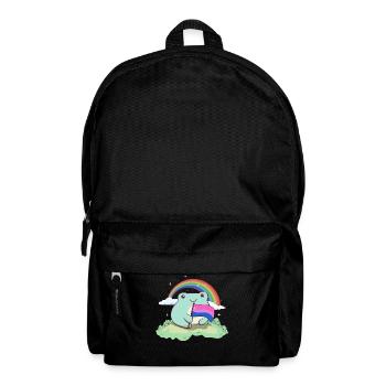 Bisexuell Stolz Bi Kawaii Frosch Bisexuell Flagge - Rucksack - Schwarz - Vorne