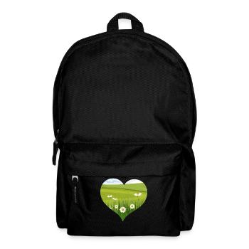 Bloomcore Aesthetic Flowercore Heart Shape Cottagecor - Backpack - black - Front