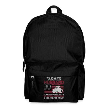 Farming Farmer Husband Tractor - Backpack - black - Front