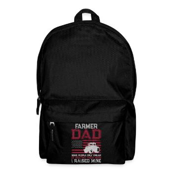 Farming Farmer Dad Father Tractor - Backpack - black - Front