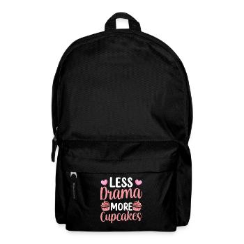 Weniger Drama Mehr Cupcakes Süß Liebhaber Cupcake - Rucksack - Schwarz - Vorne