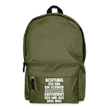 Abitur Abiturient Abifeier Abi - Rucksack - Olivgrün - Vorne