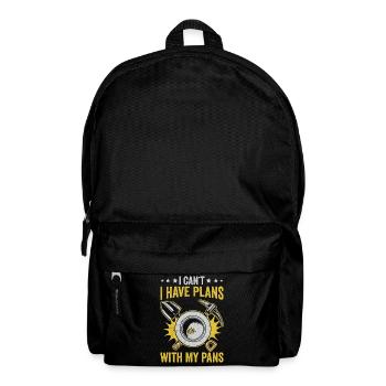 Lustiges Goldwaschen Ich kann nicht, ich habe Plän - Rucksack - Schwarz - Vorne