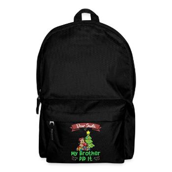 Cher Père Noël Mon frère l’a fait Frères et sœurs Noël - Sac à dos - noir - Devant