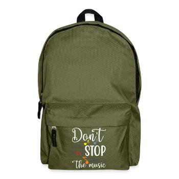 Don't Stop The Music - Backpack - olive green - Front